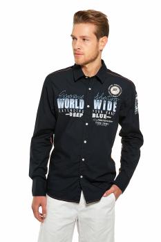 SSI Hemd Herren, Deep Blue, langarm, navy