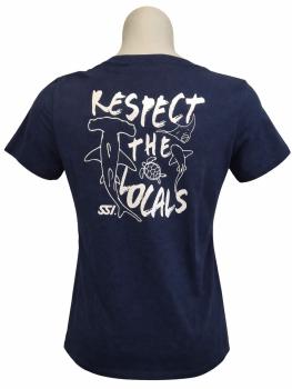 Rundhals T-Shirt Damen Respect the Locals - 2026