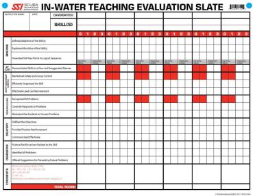 Instuctor Evaluation Slate