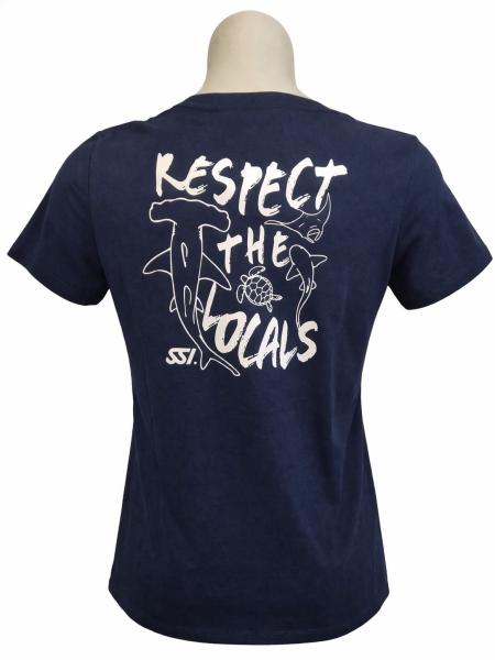 Rundhals T-Shirt Damen Respect the Locals - 2026