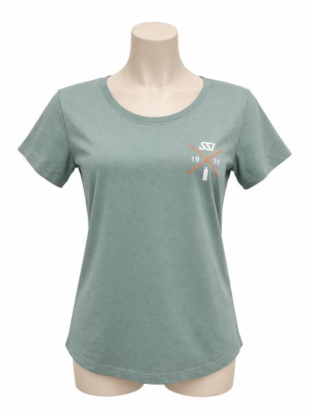 Rundhals T-Shirt Damen Dive Around the World